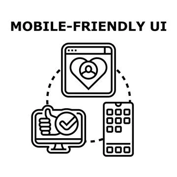 Mobile friendly ui concept for responsive web design イラスト素材