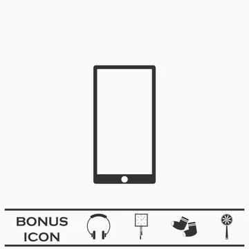 Mobile gadget icon flat. Stock Illustration