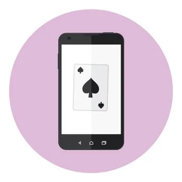 Mobile Gambling Stock Illustration