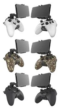 Mobile Game Controllers that come equipped with advanced screens for use Stock Illustration