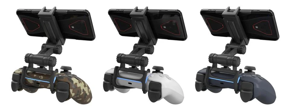 Mobile Game Controllers that come equipped with advanced screens for use Stock Illustration