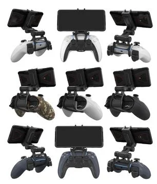 Mobile Game Controllers that come equipped with advanced screens for use Stock Illustration