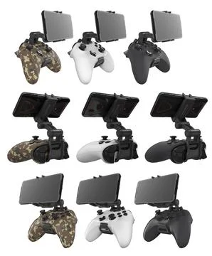 Mobile Game Controllers that come equipped with advanced screens for use Stock Illustration