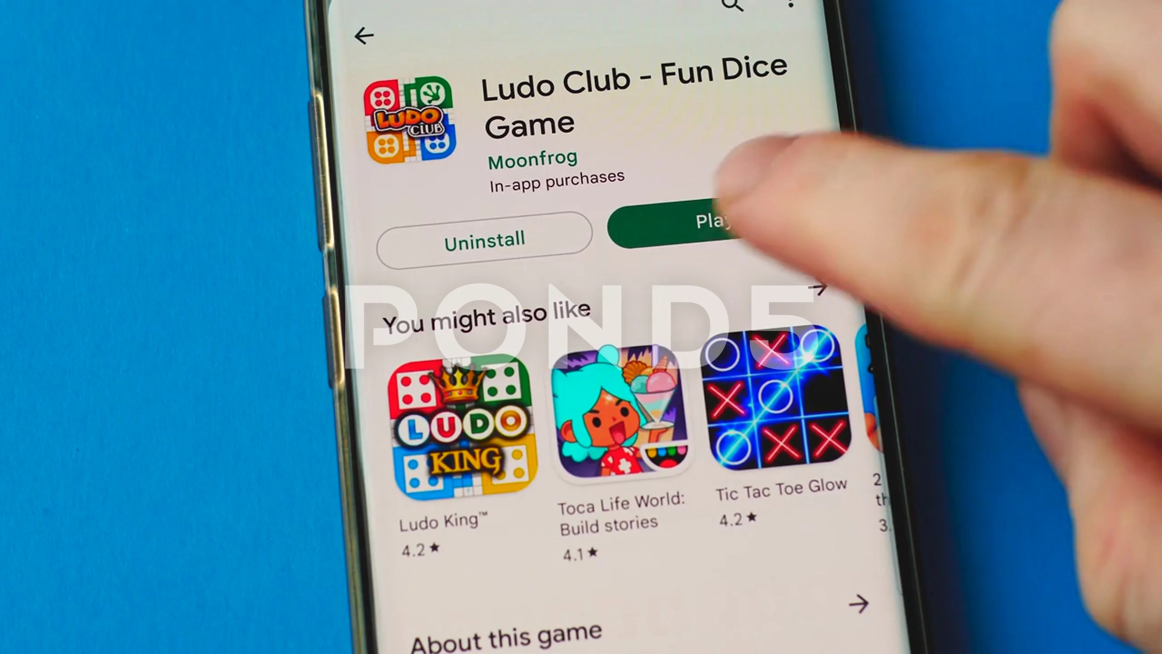 mobile game Ludo Club is launched on a s, Stock Video