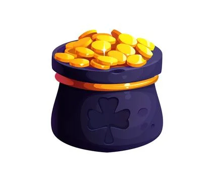 Mobile game St Patrick leprechaun pot asset Stock Illustration