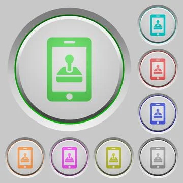 Mobile games push buttons Stock Illustration