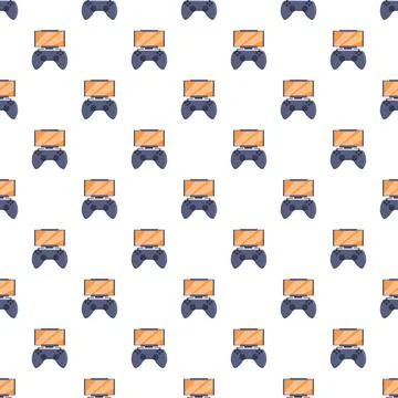 Mobile gaming controller with screen seamless pattern Stock Illustration