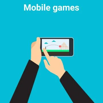 Mobile gaming Stock Illustration