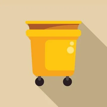 Mobile garbage bin standing open for waste collection Stock Illustration