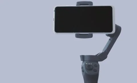A mobile on gimbal stabilizer 写真素材