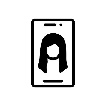 Mobile glyph flat icon Stock Illustration