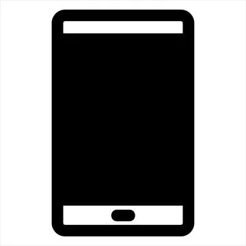Mobile glyph icon vector illustration isolated on white background 스톡 일러스트