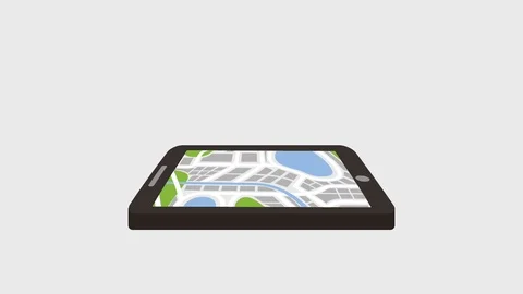 Mobile gps navigation pointer map and building city 3d Vídeos de archivo 87041533