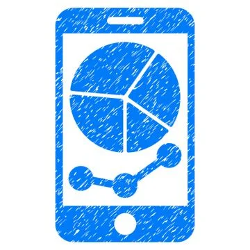 Mobile Graphs Grainy Texture Icon Illustrazione stock