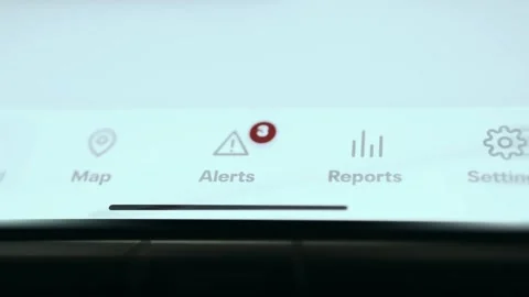 Mobile Grid App Navigation with Five Alerts Stock Footage 338396275