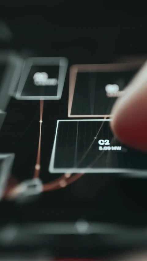 Mobile Grid Performance Line Chart Mobile Energy Analytics Stock Footage 339565917