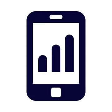 Mobile, growth, graph, mobile growth graph icon Stock Illustration