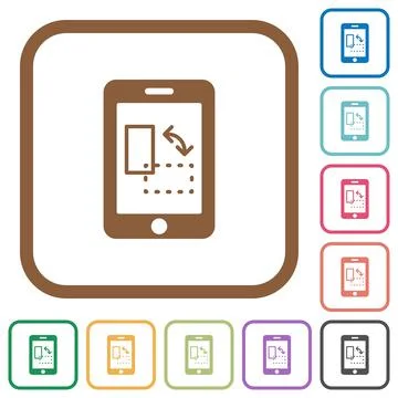 Mobile gyrosensor simple icons Stockillustratie