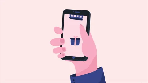 Mobile Hand Gestures Swip Display Stock Footage 232201029