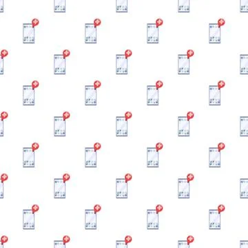 Mobile health app seamless pattern with cross icon Stock Illustration