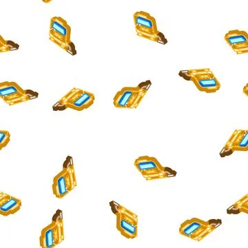 Mobile home connection to cesspool isometric icon seamless pattern Stock Illustration