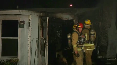 Mobile home fire #21 Stock Footage 887737