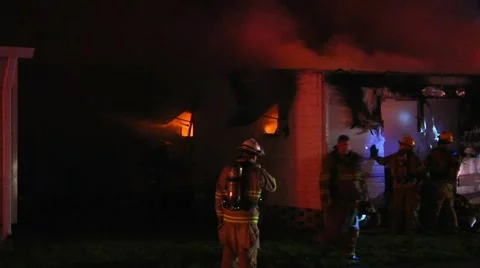 Mobile home fire LFR#15 Stock Footage 933265