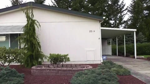 Mobile Home Park Drive By Stock-Footage 49013002