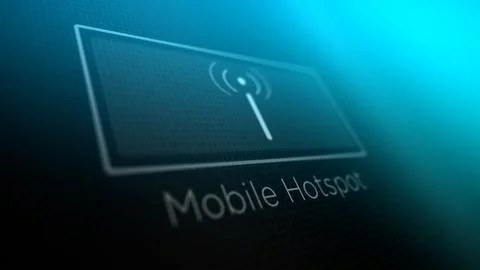 Mobile Hotspot Button on a Computer or Phone is Activated0 イラスト素材