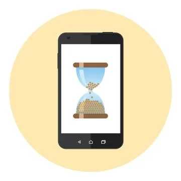 Mobile Hourglass Stock Illustration