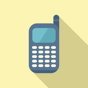 Mobile icon flat vector. Web interface Stock Illustration