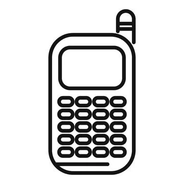 Mobile icon outline vector. Web interface Stock Illustration
