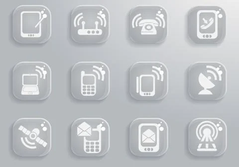 Mobile icon set Ilustração Stock