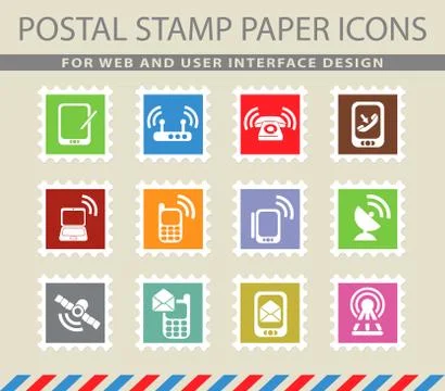 Mobile icon set Ilustração Stock