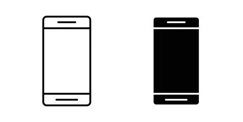 Mobile icon symbol. Flat Vector illustration Stock Illustration