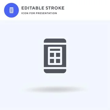 Mobile icon vector, filled flat sign, solid pictogram isolated on white, logo Stock Illustration