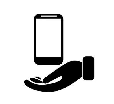 Mobile icon vector illustration art on white Stock Illustration