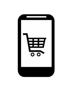 Mobile icon vector illustration art on white Stock Illustration