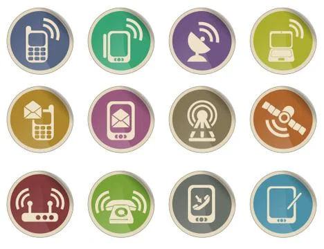 Mobile Icons Stock Illustration
