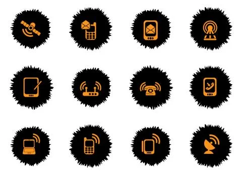 Mobile Icons set Stock Illustration