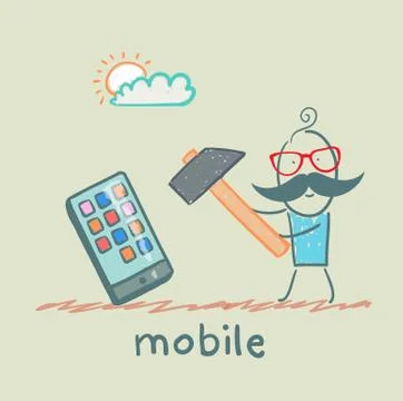 Mobile Illustrazione stock