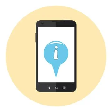 Mobile Information Sign Stock Illustration