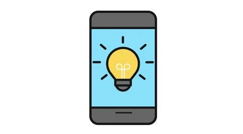 Mobile innovation and creative idea icon Ilustración de archivo