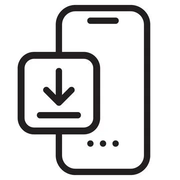 Mobile install software icon Stock Illustration