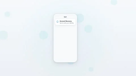 Mobile interface for account recovery password reset process. 4K Stock-Footage 348301089