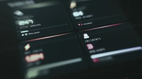 Mobile Interface Showing Network Bandwidth Trend Lines in a - Global Scene Stock-Footage 336947873