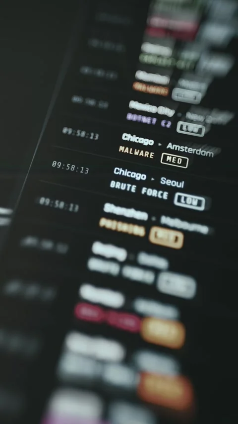 Mobile Interface Showing User Access Session Control on a - Global Display Stock Footage 336977220