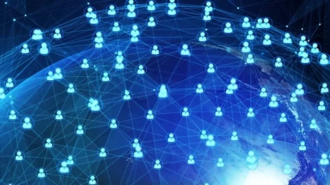 Mobile internet and globalization concept Stock Footage 310092369