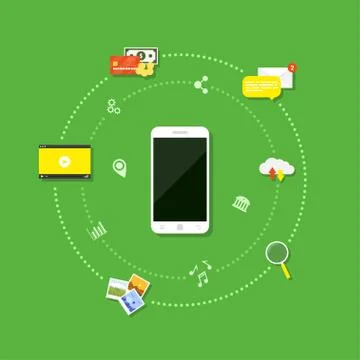 Mobile internet concept Stock Illustration