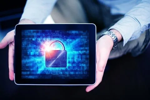 Mobile Internet Safety Stock Illustration
